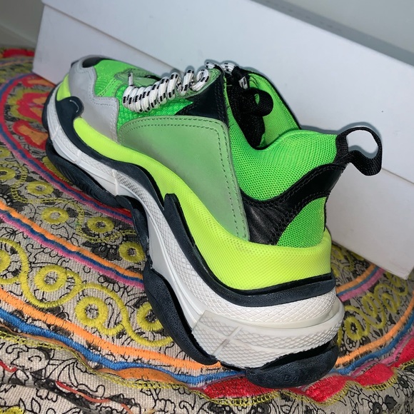 Balenciaga Triple S 39 Lime Green and Black